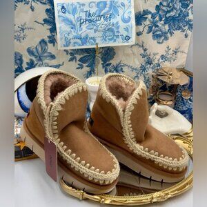 🆕 MOU 🧿 NWT WOB Cognac Eskimo 18 BOUNCE, Sz EU 37
